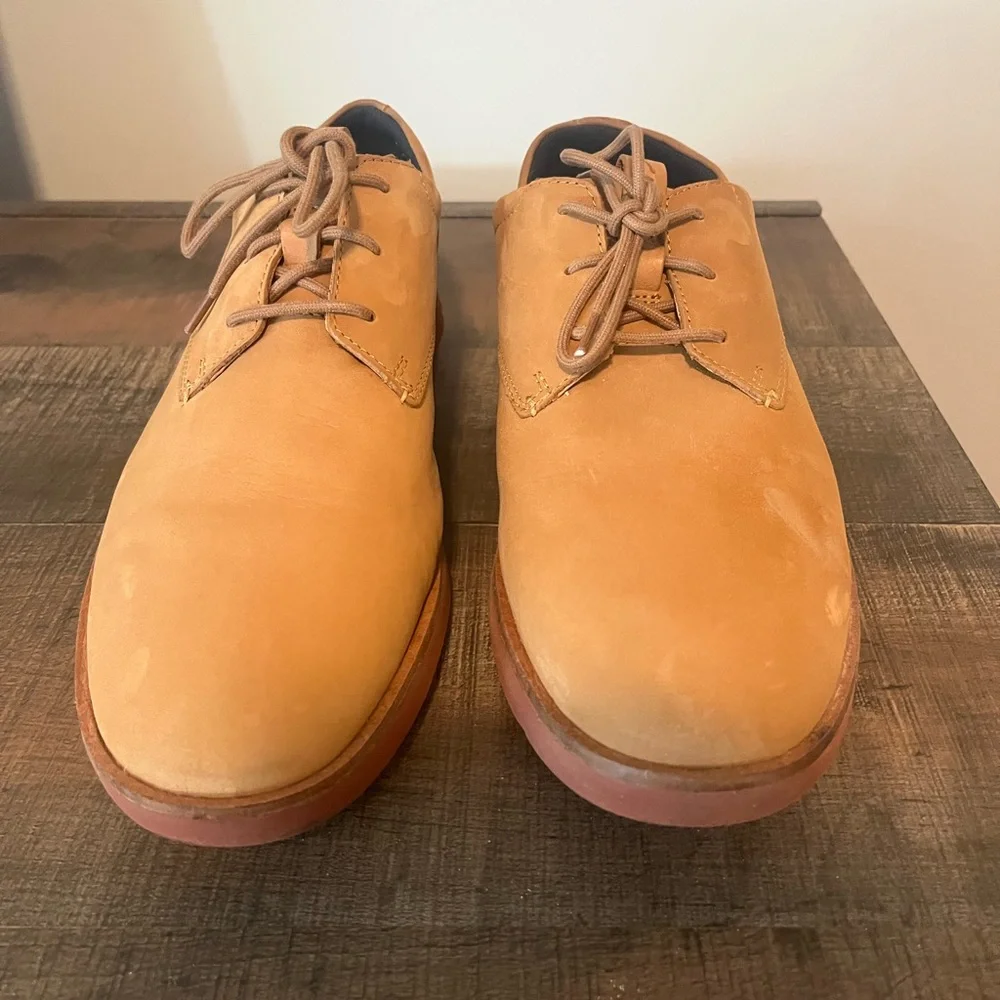 Clarks Active Air Men’s Tan Suede Lace-Up Casual Derby Shoes Size 10